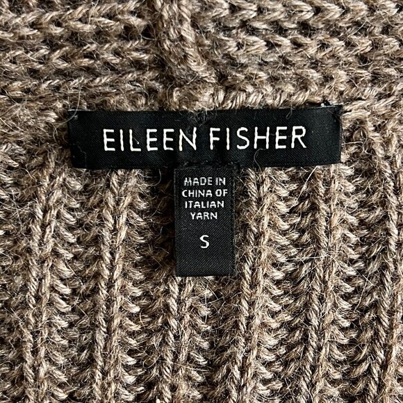 Eileen Fisher Alpaca Silk Stitch Cardigan - sz Small - Picture 8 of 9